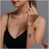 Charmarmband Bohemian Butterfly Armband Simple Vintage Buckle Chain Blue Animal Trendy Bangle For Women Statement smyckespresent D DHbut