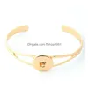 Braccialetti con ciondoli All'ingrosso Noosa Bracciale con bottone a pressione Braccialetti con bottoni a pressione Consegna goccia gioielli da donna Dhwm2