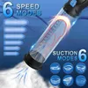 Electric Penis Pump Male Masturbator Sex Toy For Men Dick Extender Water Vakuumpump för penisförstoring Peniltränare L230518