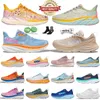 Hoka Bondi 8 Running Shoes Hokas Clifton 8 9 Gratis människor Jogging Trainers Cyclamen Sweet Lilac Black Triple White Mist Blue Carbon 2 On Cloud Women Mens Sports T3IP T3IP T3IP