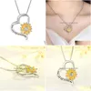 Collane con ciondolo Love Heart Sunflower You Are My Sunshine Collana Donna Bambini Gioielli di moda Drop Delivery Pendenti Dhn2S