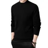 Men's Sweaters Autumn And Winter Sweater Men's Classic Casual Bottoming Red Half High Neck Pullover Men Loose Oversize