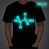 T-Shirts Summer New Fashion Casual Alcohol Molecular Printing Luminous Short Sleeve O-Neck Men's T-shirt P230601