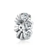 Pour les breloques pandora authentiques perles en argent 925 Dangle Charm Infinity Love Heart Mother Star Spacer Bead