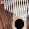 THUMB PIANO FALLTYP SUNFLOWER ROUND HOLE 17 KEYS KALIMBA PORTABLE Musikinstrument Fingerpiano Lämplig för presentbarn