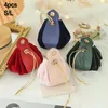 Bolsas de armazenamento de luxo boutique com cordão presente de aniversário festa de casamento cartões comemorativos de couro PU embalagem de fornecimento