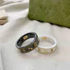 80% de réduction sur les bijoux de créateur collier bracelet bague en céramique noir blanc pur avec placage en or 18 carats pour les amoureux
