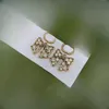 For Women Jewlery Designer Vintage Floral Diamond Studs G Gold Hoop Earrings Gold Petal Luxury Eardrop Dangler With Box Birthday Gift V85e#