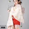 Ethnische Kleidung Frauen japanische traditionelle Streetwear asiatischer Kimono mit rotem Obi elegantes Retro-Abendkleid Bademäntel Pografie Yukata