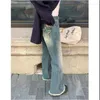 Jeans Feminino Denim Perna Reta Mulher Y2k Calça Feminina Roupa Feminina Moda Coreana Cintura Alta 2023 Flare Azul Vintage