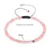 Perlen Frauen Männer Paar Liebhaber Stränge Armband Geschenke Schmuck 4mm Naturstein Perlen Metall Charme Armbänder Drop Lieferung Dhro2