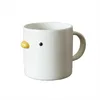 Copos 400ml Caneca Cerâmica Chick Café Microondas Seguro Leite Suco Handgrip Escritório Copo Água Cozinha Festa Beber Ferramentas 230531