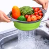 Pliable Silicone Passoire Fruits Légumes Lavage Panier Passoire Pliable Égouttoir Avec Poignée Cuisine Outils