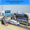Eléctrico / RC Track Tren eléctrico Tren de alta velocidad Modelo de vía férrea Harmony Rail Toy Car Ensamblar DIY Set Niños Regalo de Navidad Juguete para niño 230601