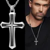 Hanger Kettingen Mode Heren Twee Kleuren Roestvrij Stalen Kruis Ketting Hip Hop Ketting voor Mannen Roestvrij Stalen Sieraden Halloween Party Gift J230601