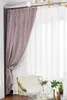 Cortina moderna roxa rosa veludo cortinas moda para quartos salas de estar varandas estúdio sombreamento tamanhos personalizados