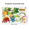 Wall Stickers Large Cartoon Wild Dinos Zoo for Child Boys room Nursery Decor Room PVC Decals Home Decoration Murals 230531