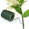 Sacos de armazenamento 1,0 mm verde Flor Floral Fio Twine Twine Rattan de papel de ferro feito para buquês de flores (comprimento: 210m)