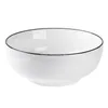 Plates 1pc White Dinner Plate Set Ceramic Kitchen Tableware Dishes Rice Salad Noodles Bowl Soup Cook Tool