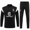 2023 2024 AC Milans Training Suit Ibrahimovic Soccer Milano Survetement 23/24 Maillot Men and Kids de Foot Milans Football Tracksuit Jacket