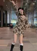 Basic Casual Dresses Autumn Floral Fairy Dresses for Women Luxury Designer Slim Korean Princess Dresses Female Chic Elegant Casual Party Dresses 230531