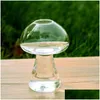 マッシュルームの形をしたガラス花瓶テラリウムボトルコンテナフラワーテーブル装飾モダンスタイルの装飾品6ピースドロップデリバリーガーデDHRCB
