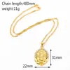 Pendant Necklaces Virgin Mary Necklace Gold Color Bijoux Imitation Crystal Statement Necklace Women Fashion Pendant Catholic Jewelry J230601