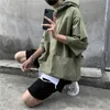 Moletons Masculinos Moletons Verão Seção Fina Moletons Masculinos Cor Sólida Casual Casal Moletom Com Capuz Masculino Streetwear Solto Hip Hop Manga Curta Moletom Com Capuz 230531