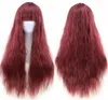 28-Inch Long Voluminous Corn-Curl Wig with Fringe Versatile Styles Wavy Texture Express Your Style and Boost Your Confidence