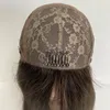 22 pouces Européenne Vierge Cheveux Humains Brun Couleur 4 # 130% Densité Grand Cap Perruque Juive pour Femme Blanche