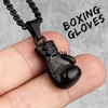 Pendentif Colliers Hommes Bijoux Cou Dentelle Boxer Gant De Boxe Pendentif Sport Fitness Perles Chaîne Collier pour Hommes Punk Bijoux Accessoires Collier J230601