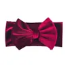 Akcesoria do włosów 23PCS/LOT Baby Gilrs Velvet Bow Turban Fryzjer Autumn zima Urodzona elastyczna opaska głowa