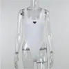 P-ra Tasarımcılar Marka Seksi Kadın Tek Parça Tanklar Camiş Üstler U-Yaka Tulum Sıcak Babes Kızlar Nervürlü örgü Jartiyer Yelek Bikini Kombinezonlar Tees Dip İç Giyim