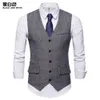 Vests KB New Arrival Dress Vests For Men Slim Fit Mens Suit Vest Male Waistcoat Gilet Homme Casual Sleeveless Formal Business Jacket