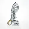 Sipping 3 Sizes CPB011 Male Metal Chastity Device Spiral Cock Cages Mens Virginity Lock Penis Ring309r