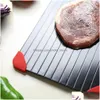 Viande Volaille Outils Chop Board Décongélation Rapide Des Aliments Congelés Rapidement Cuisine Outil Plateau De Dégivrage Sans Électricité Micro-Ondes Dh0485 Dro Dhnk9