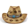 Berretti Cappelli Panama per donne estate traspirabile ampio largo cappello da cowboy cappello da sole berretto da sole per protezione UV uomini luffy paglia
