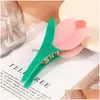 Clamps Chic Fairy Hair Claw Tip Arcylic Metal Korean Fashion Barrette Accessories For Women Girl Drop Delivery Jewelry Hairjewelry Dhnyx