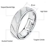 Cluster Ringen Rvs Twill Ring Titanium Wave Paar Ketting Eenvoudige Mannen En Vrouwen Sieraden Gift