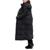 Kvinnor Down 2023Thick Parka Kvinnor med Hood Jacket Winterr Coat Cultivera moral mode eiderdown hoodie tjocka långa parkor