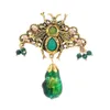 Broches Broches Classique Femmes Palais Jade Cristal Papillon Abeille Accessoires Vintage Baroque Design Pendentif Poitrine Broche G230529