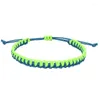 Link Bracelets Meetvii Handmade Braid Waterproof Wax Cord Rope Bracelet Waveing Lucky Double Color String For Summer Beach Jewelry