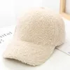 Ball Caps Polyester Fleece Gorras Warm Winter Hoed Honkbal Voor Vrouwen Bruin Beige Kaki Grijs Roze