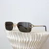 Occhiali da sole da uomo di lusso oro frameless semplice luce generosa TAGLIA 55 21 140 occhiali da sole da donna protezione solare da esterno occhiali da spiaggia di alta qualità