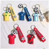 Bijoux Football Vêtements Pvc Porte-clés 3D Voiture Sac À Dos Porte-clés Artisanat Cadeau En Gros Drop Delivery Bébé Enfants Maternité Accessoires Otbcm