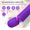 Potenti vibratori per clitoride orale per donne Velocità Av Bacchetta magica Carica USB Massaggio punto g Donna adulta