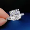 2 karaat Zirkoon Diamant stijl Ring voor Vrouwen Fijne Anillos 925 Sieraden Bizuteria Ringen Zilver Kleur Edelsteen Ringen