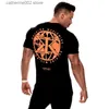 T-Shirts Masculinas T-shirt Masculina Bodybuilding Fashion Letter Printed T-shirt T-shirt Masculina Workout Fitness Vestuário Masculino Camisa de Manga Curta Street Wear T230601