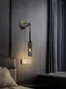 ウォールランプ北欧スタイルの銅クリスタルランプガラスボトルデザインパーラーベッドルームリビングベッドサイドスコンセフィクスチャーラグジュアリー屋内照明