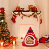 Chat Lits Chenil Chien Maison Cône Chats Nid Durable Chaud Tente Arbre De Noël Forme Décoration De Noël Lit Pour Animaux De Compagnie